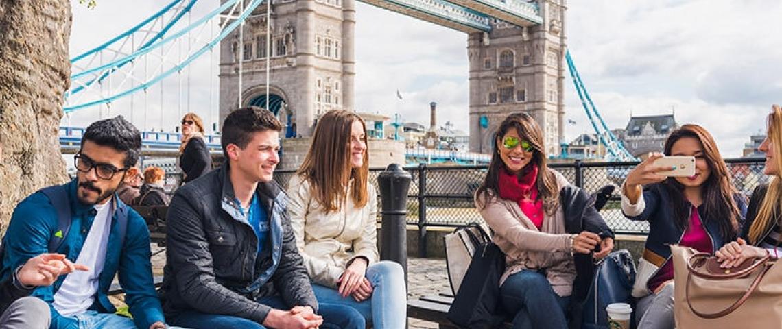 Sprachschüler machen Sightseeing in London