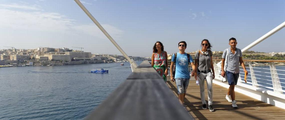 Spaziergang am Hafen von Sliema