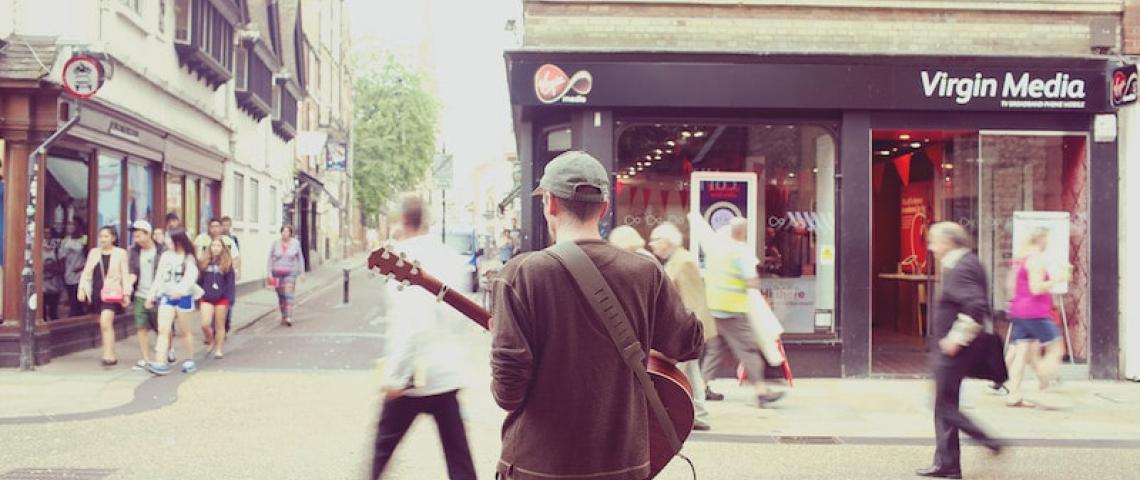 Straßenmusiker Oxford