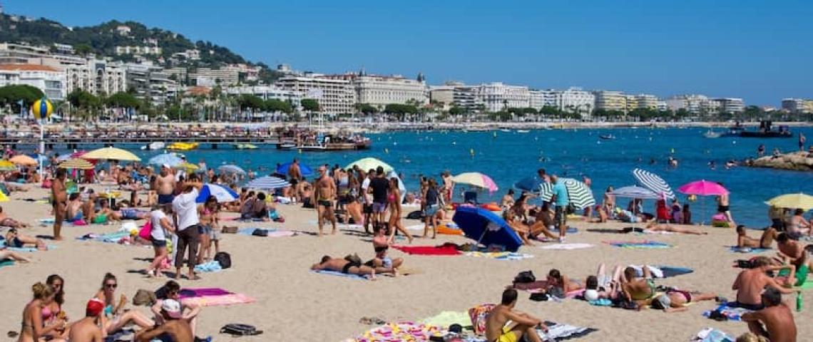 Strand von Cannes in Antibes