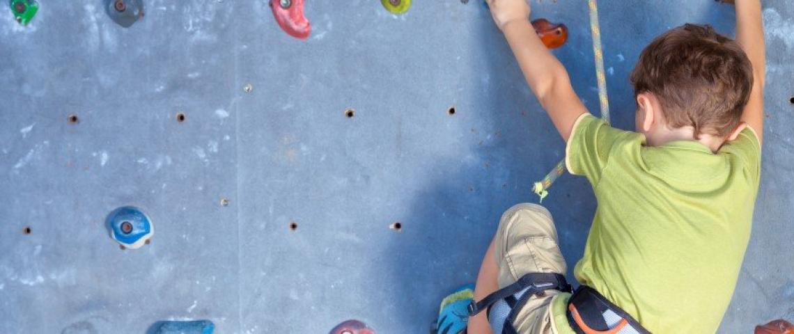 Bouldern in der Kletterhalle