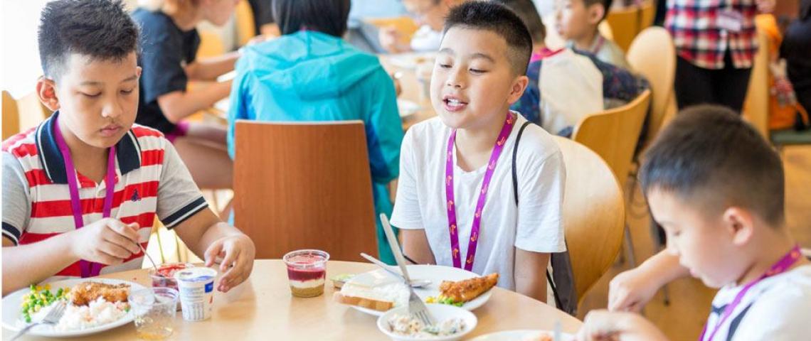 Abendessen in der Sprachschule